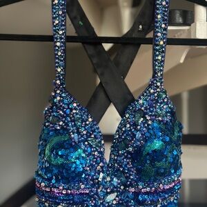 Formal Mermaid Style Evening/prom/ holiday gown- Sequins Blue, Green, Purple